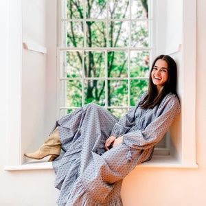 Roller Rabbit Olaya Dress chambray Swiss Dot